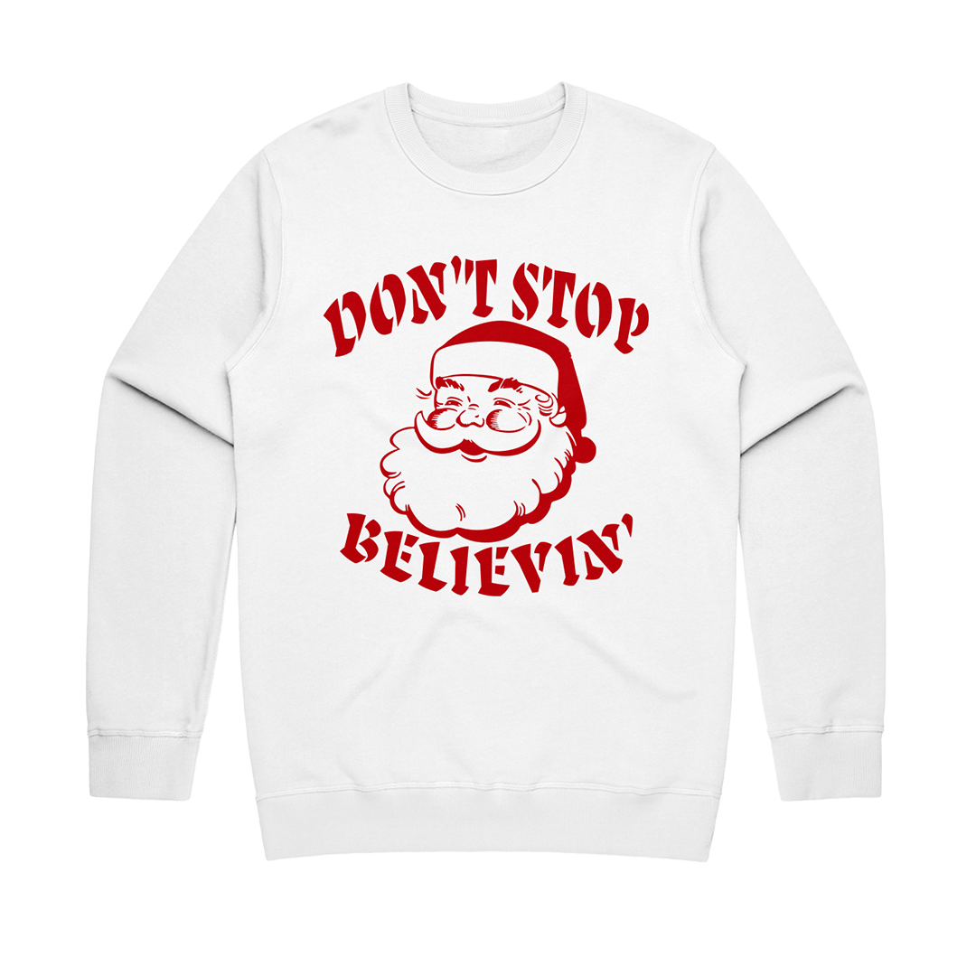 Don't Stop Believin' Crewneck - White - Journey Music