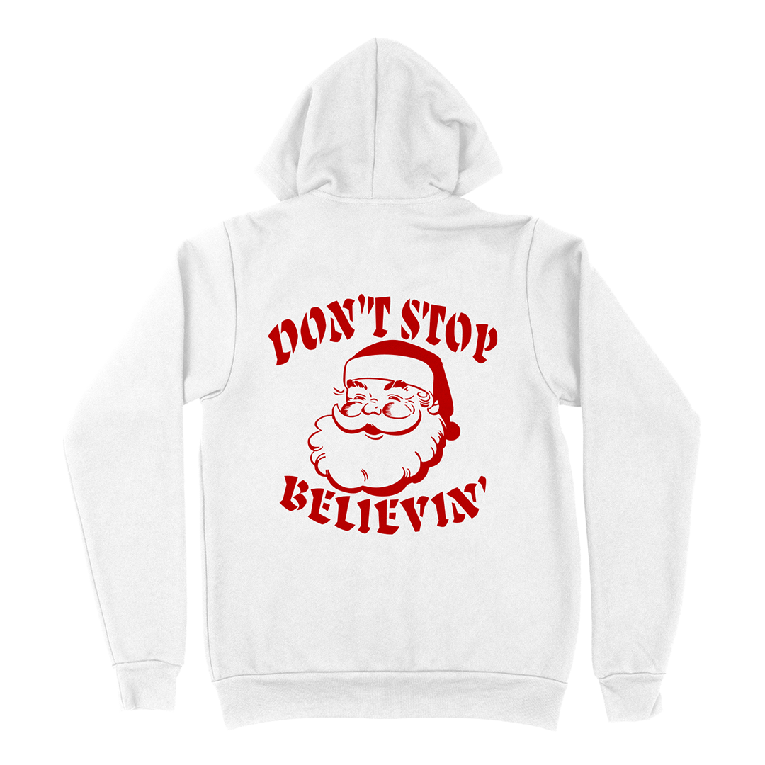 Don't Stop Believin' Zip Hoodie - White - Journey Music