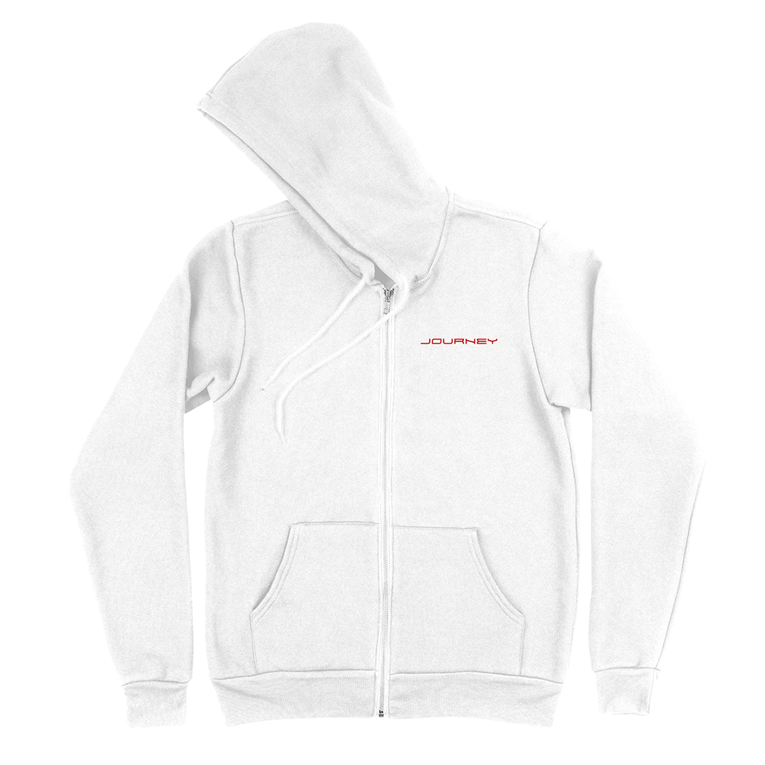 Don't Stop Believin' Zip Hoodie - White - Journey Music