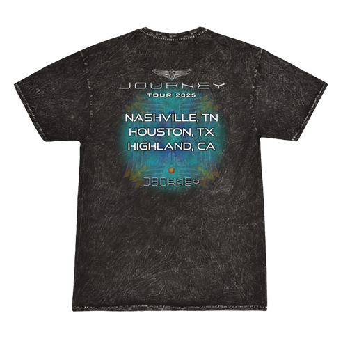 JOURNEY 2025 Official Tour Tee Nashville Houston and Highland California