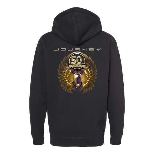 Gold Logo 50th Anniversary Zip Hoodie - Journey Music