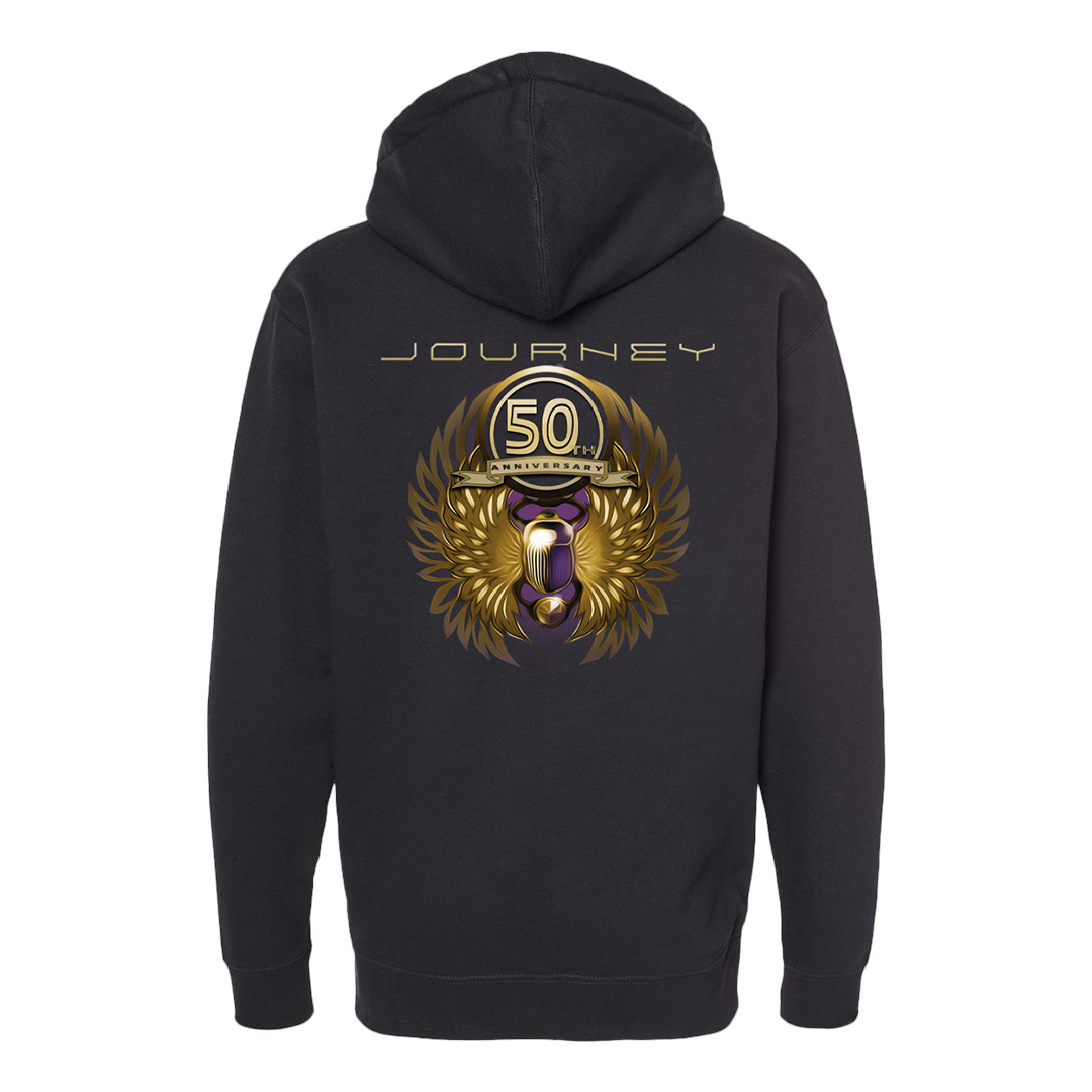 Gold Logo 50th Anniversary Zip Hoodie - Journey Music