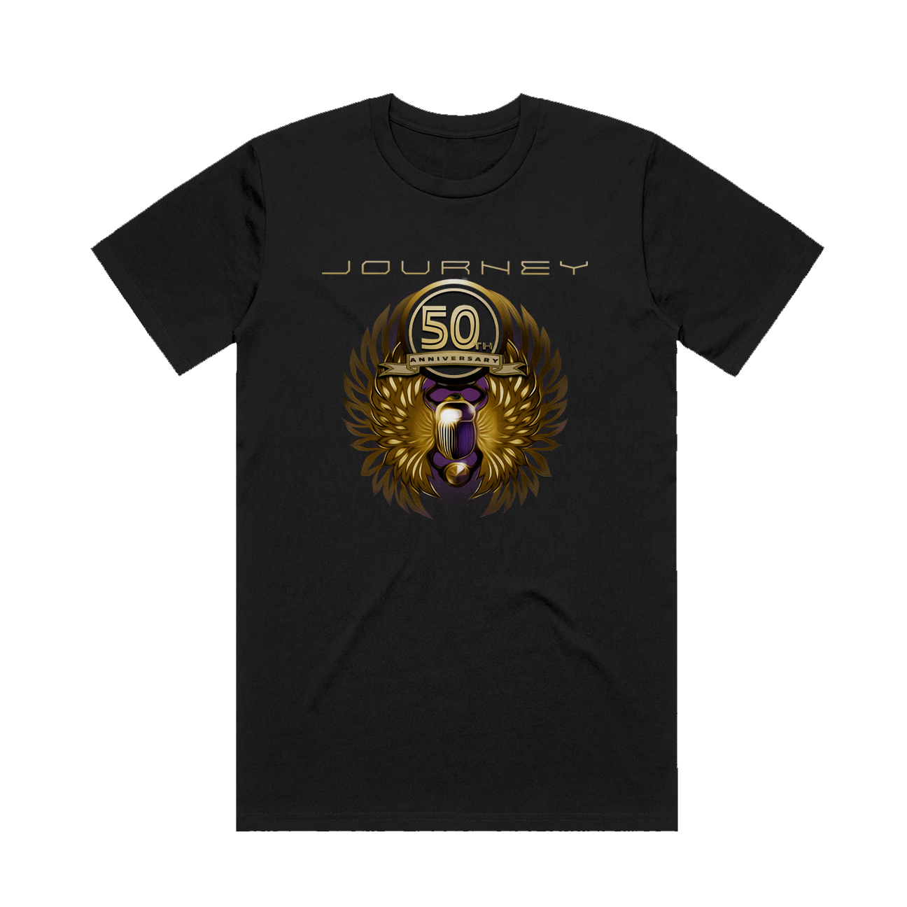 NEW 50th Anniversary Bronze Scarab Tour Tee - Journey Music